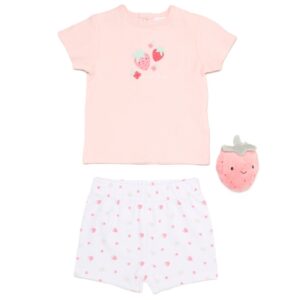 Baby Girls Strawberry Set & Plush Toy