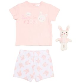 Baby Girlss Bunny “born In 2026” Set & Plush Toy