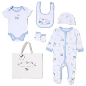 Baby Boys “welcome Little One” 6pc Gift Set (Nb-6 Months)