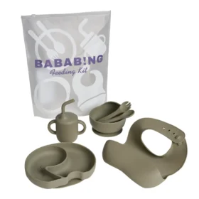 Bababing 18pc Raffi Mk11 Home & Travel System, Home & Feeding Bundle With Spin Car Seat & Base- Minky
