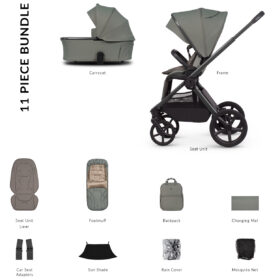 Venicci Upline 3 Aloe Pram- Essential Bundle
