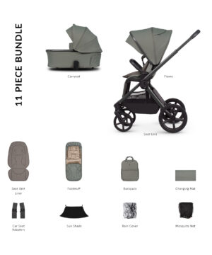 Venicci Upline 3 Aloe Pram- Essential Bundle