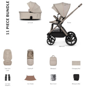 Venicci Upline 3 Aloe Pram- Essential Bundle