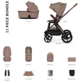 Venicci Upline 3 Aloe Pram- Essential Bundle