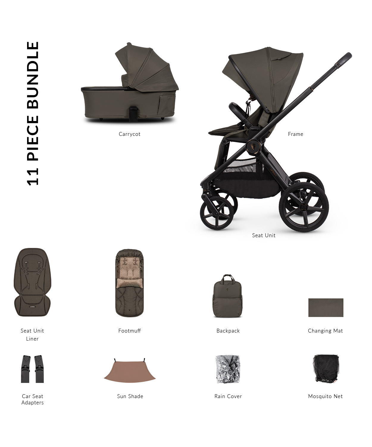 Venicci Upline 3 Pram- Essential Bundle Venicci Upline 3 Pram- Essential Bundle