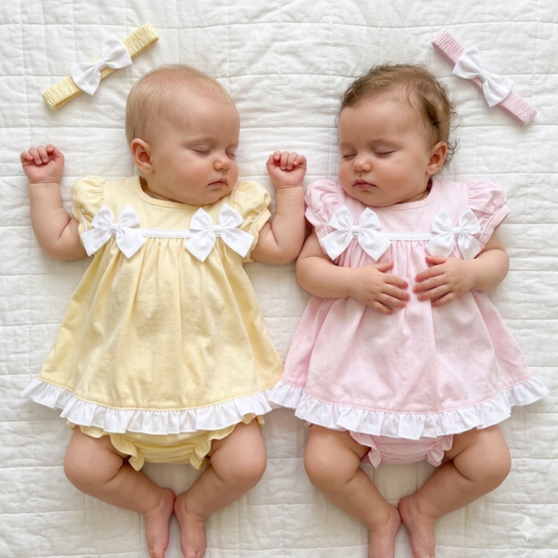 Baby Girls Dress, Pant & Headband Set