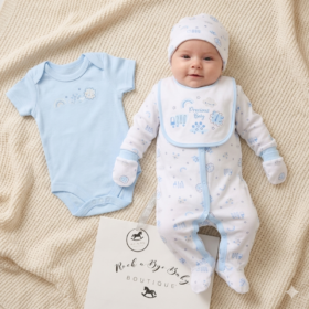 Baby Boys “precious Boy” 6 Pc Mesh Bag Gift Set