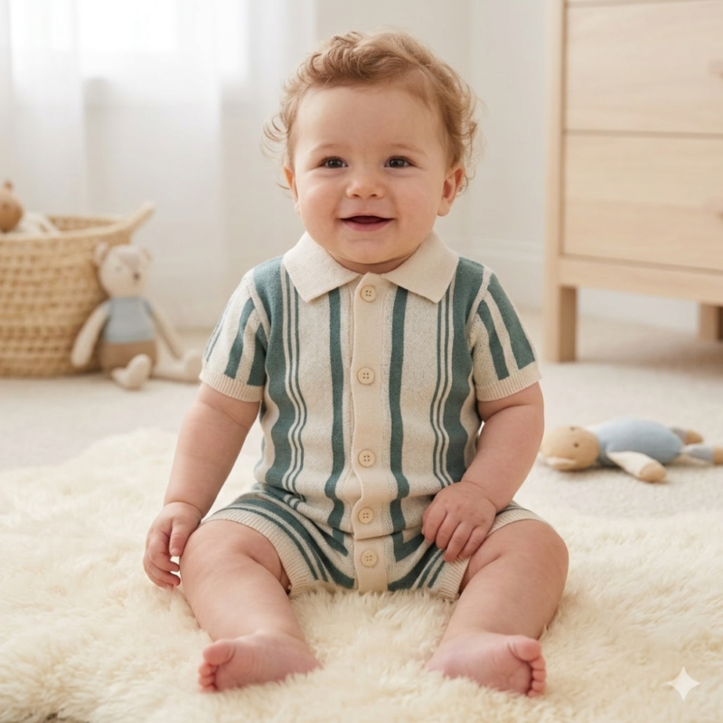 Baby Boys True Knit Romper
