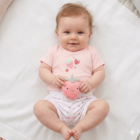 Baby Girls Strawberry Set & Plush Toy