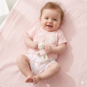 Baby Girlss Bunny “born In 2026” Set & Plush Toy