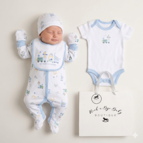 Baby Boys "welcome Little One" 6pc Gift Set (Nb-6 Months)