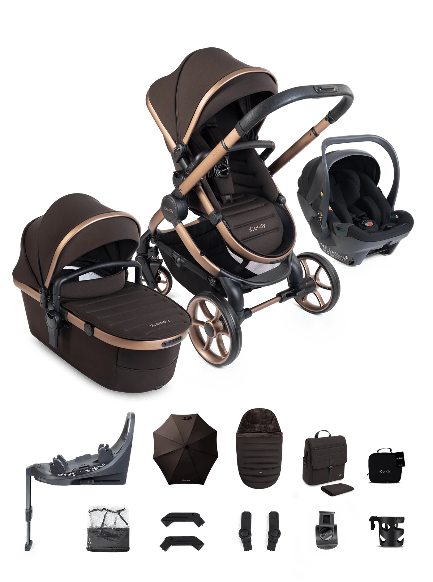 Icandy Peach 8 Complete Cocoon 360 Travel Bundle Icandy Peach 8 Complete Cocoon 360 Travel Bundle