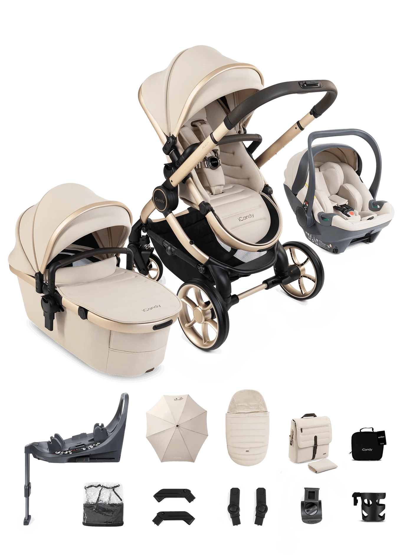 Icandy Peach 8 Complete Cocoon 360 Travel Bundle Icandy Peach 8 Complete Cocoon 360 Travel Bundle