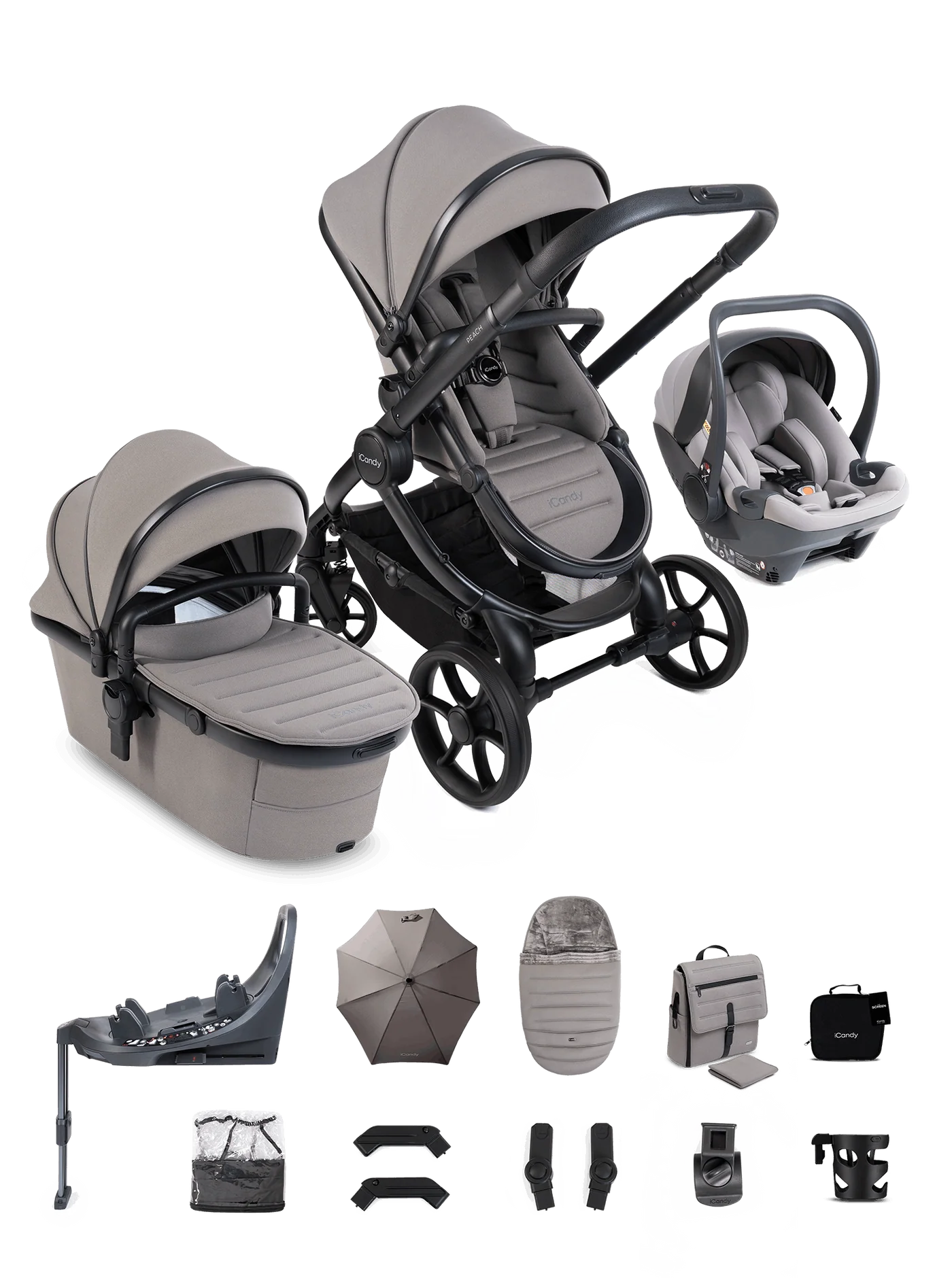 Icandy Peach 8 Complete Cocoon 360 Travel Bundle Icandy Peach 8 Complete Cocoon 360 Travel Bundle