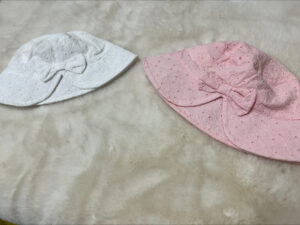 Baby Girls Cotton Embroidered Cloche With Bow