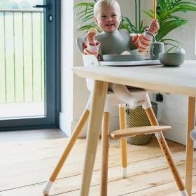 Bababing Una Highchair White & Grey