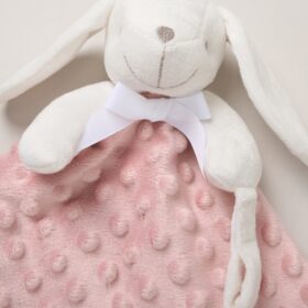 Bunny Bubble Velour Comforter- Dusky Pink