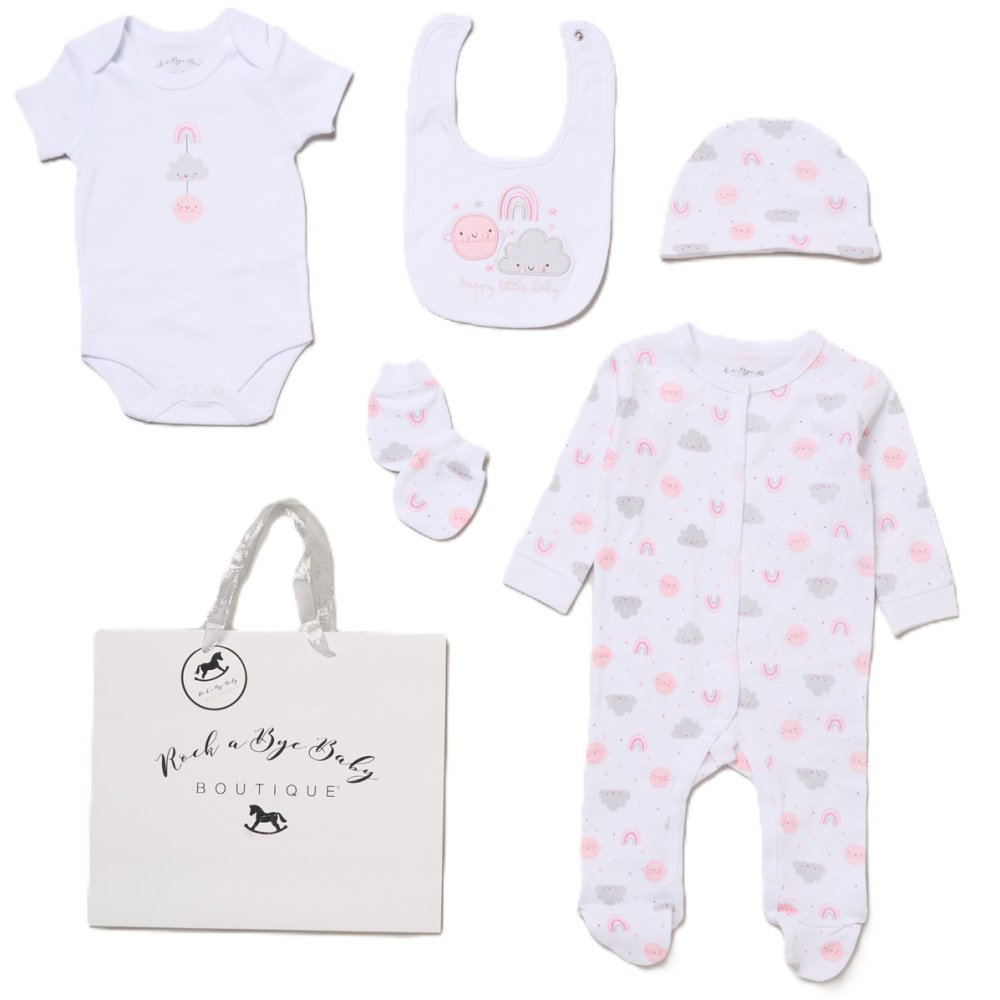 Baby Girls Gift Set- Happy Little Baby Baby Girls Gift Set- Happy Little Baby