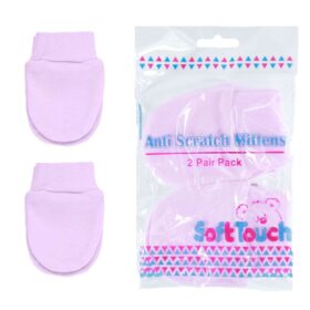 Pink 2 Pack Anti-Scratch Mittens