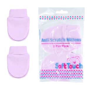 Pink 2 Pack Anti-Scratch Mittens