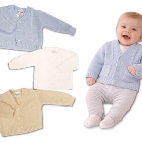 Knitted Chunky Baby Boys Cardigan- White (Copy)