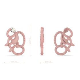 Dusty Pink Mini Monkey Teether