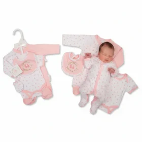 Premature Baby Girls 4 Pieces Set - Elephant