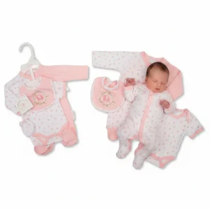 Premature Baby Girls 4 Pieces Set - Elephant