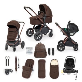 Stomp Luxe Elements Edition 15 Piece Travel System- Chestnut