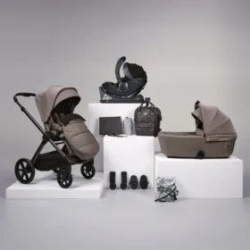 Bababing Raffi Mkii | 12 Piece I-Size Travel System | Travel Bundle + Car Seat & Isofix Base – Black