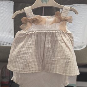 Baby Girls Ruffle Stripe Top & Bloomers Set
