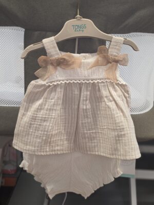 Baby Girls Ruffle Stripe Top & Bloomers Set