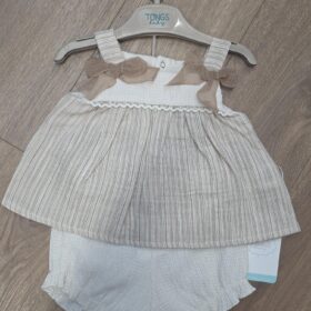 Baby Girls Ruffle Stripe Top & Bloomers Set
