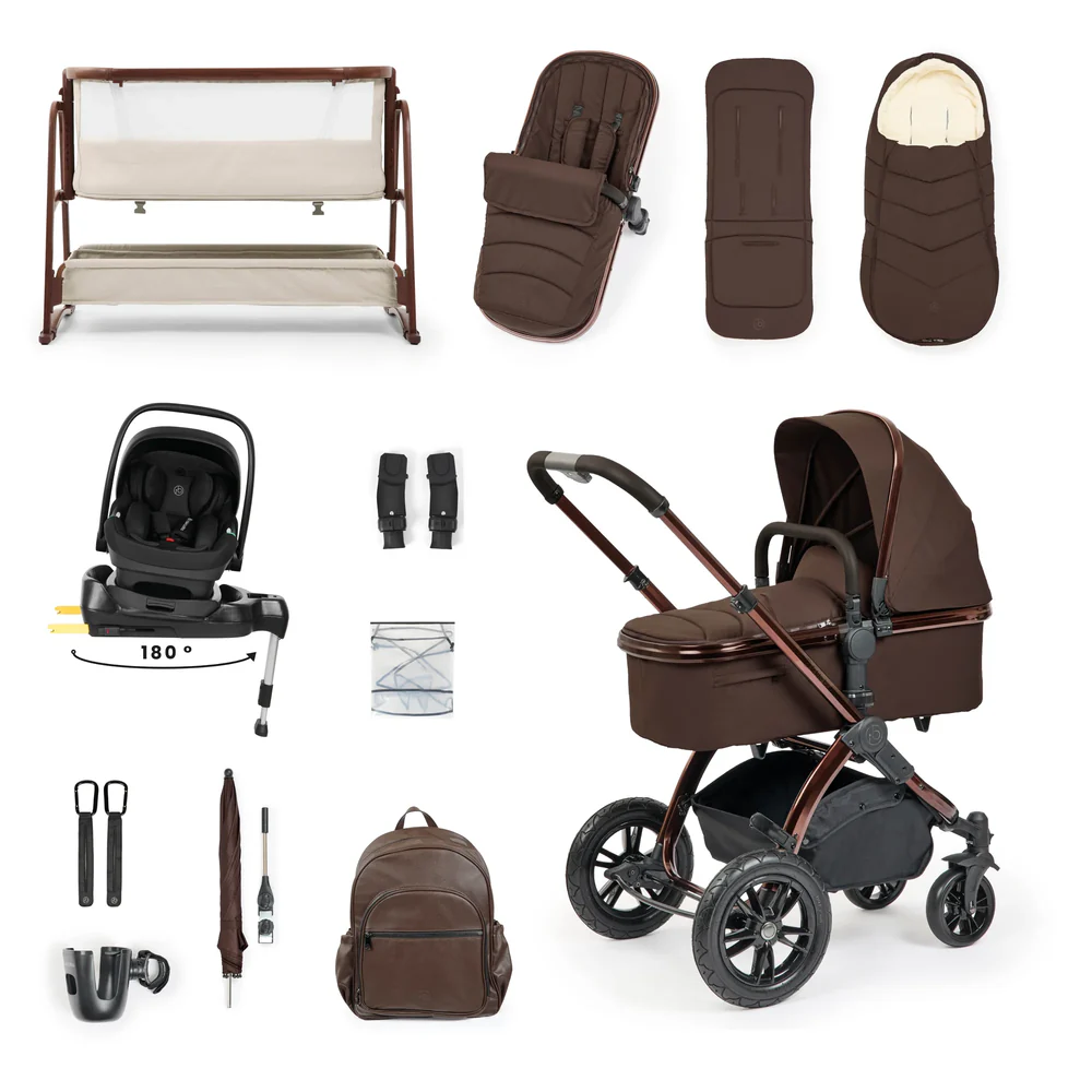 Ickle Bubba Stomp Luxe Elements Edition 17 Piece Bundle Inc Bubba Crib- Chestnut Ickle Bubba Stomp Luxe Elements Edition 17 Piece Bundle Inc Bubba Crib- Chestnut