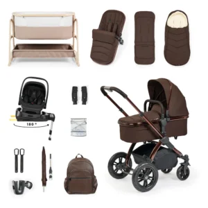 Ickle Bubba Stomp Luxe Elements Edition 17 Piece Bundle Inc Bubba Crib- Chestnut