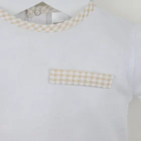Pex Gingham Shorts Suit-Natural
