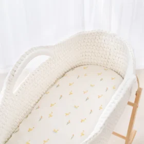 Little Duckling 2pk Fitted Moses Basket Sheets – 74 X 30 Cm
