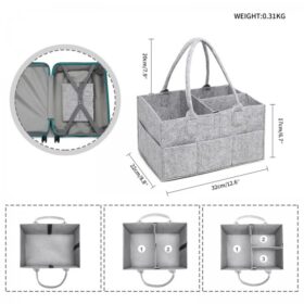 Kono Felt Caddy Organiser With Storage – Grey