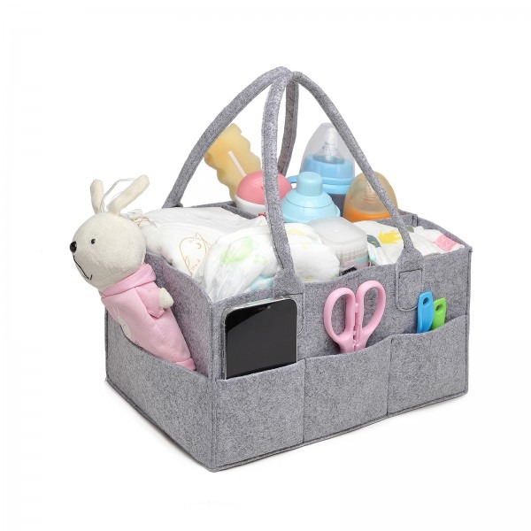 Kono Felt Caddy Organiser With Storage - Grey Kono Felt Caddy Organiser With Storage - Grey