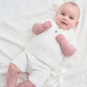 White Boys Knitted Top & Shorts