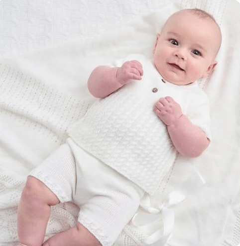 White Boys Knitted Top & Shorts White Boys Knitted Top & Shorts