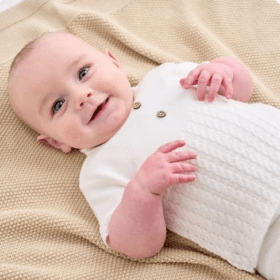 White Boys Knitted Top & Shorts