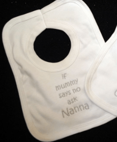 If Mummy Says No Ask Grandad Pop On Bib- White (Copy)