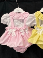 Baby Girls Peplum Dress Set- Pink