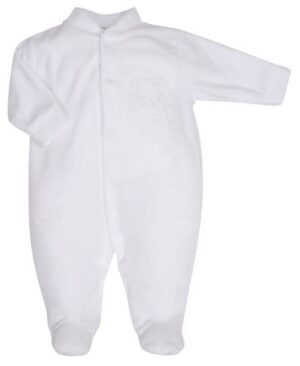 Premature Mouse In Teacup Velour Sleepsuit