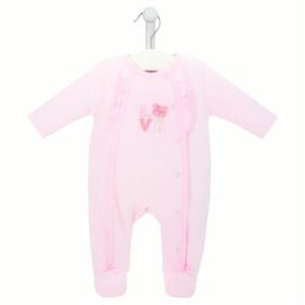 Dandelion Teddy Love Velour Sleepsuit