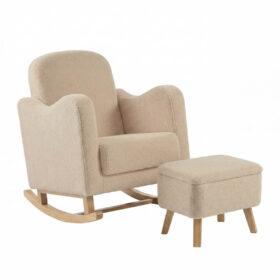 Bebe & Beyond Soother Nursing Chair & Footstool – Biscuit Ted