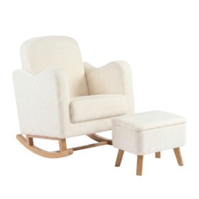 Bebe & Beyond Soother Nursing Chair & Footstool – Biscuit Ted