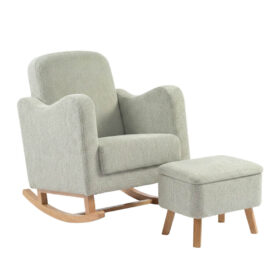 Bebe & Beyond Soother Nursing Chair & Footstool – Biscuit Ted