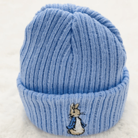 Flopsy Bunny White Wool Beanie Hat- New Born (Copy)